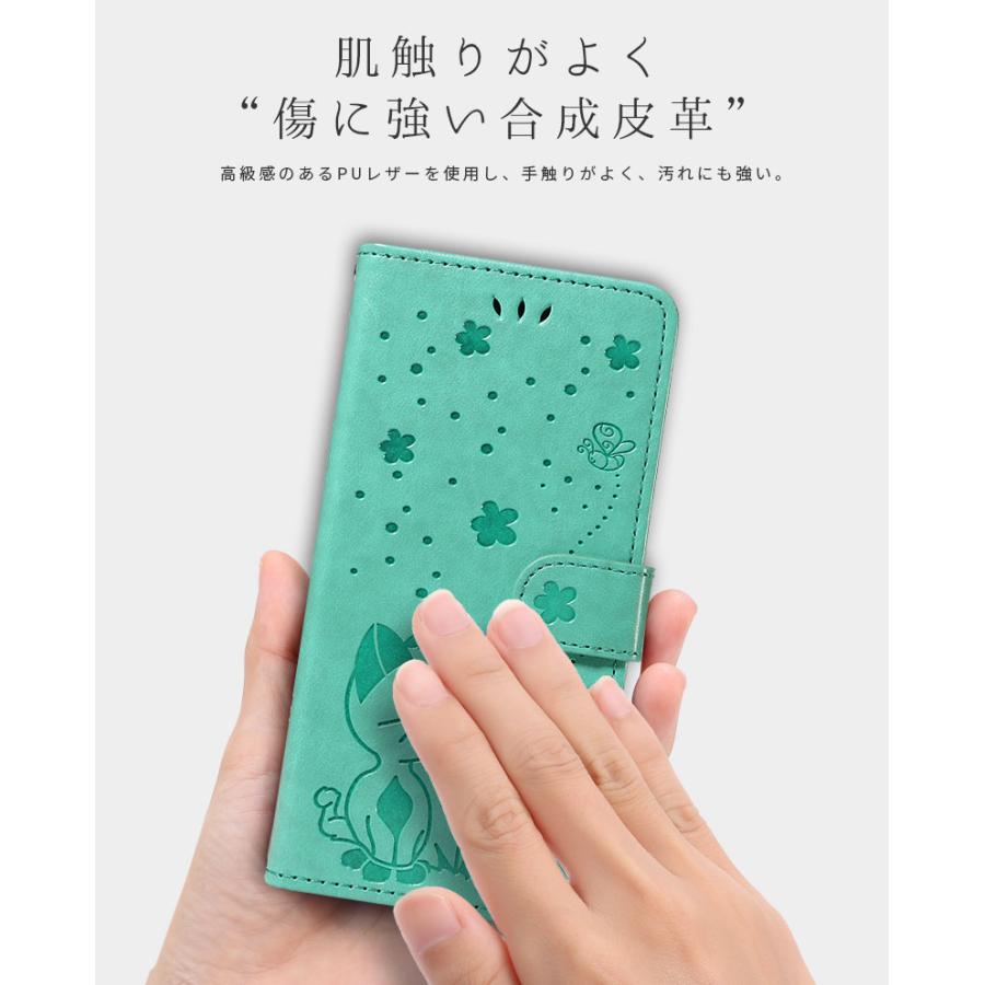 スマホケース moto g66j 5Gケース 手帳型 g66y 型押し 猫柄 g64y 全面