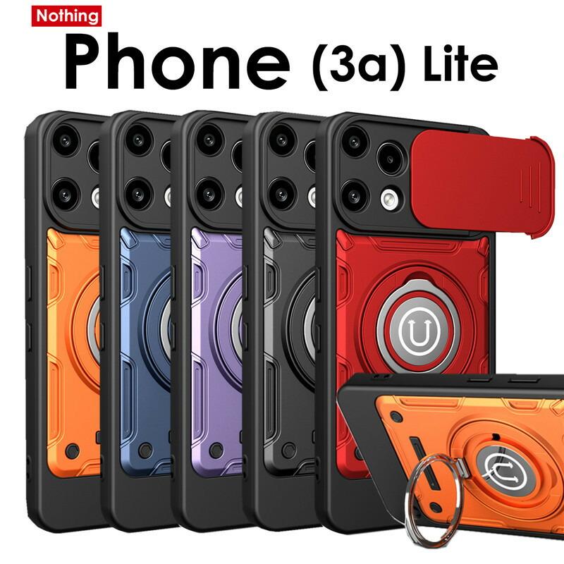 Nothing Phone (3a) Lite ケース カバー リング付き スライド式 カメラ
