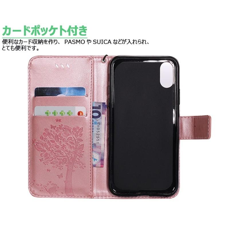 iPhoneXケース手帳型 花柄 猫柄 アイフォンXケースかわいい