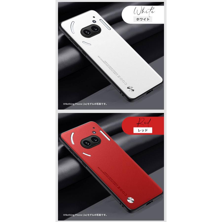 Nothing Phone 3a 対応 ケース 背面型ケース レザー (3a)ケース