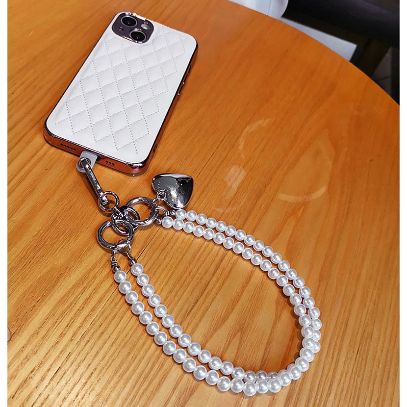 全機種対応 スマホバンド 携帯用リストバンド スマホストラップ パール