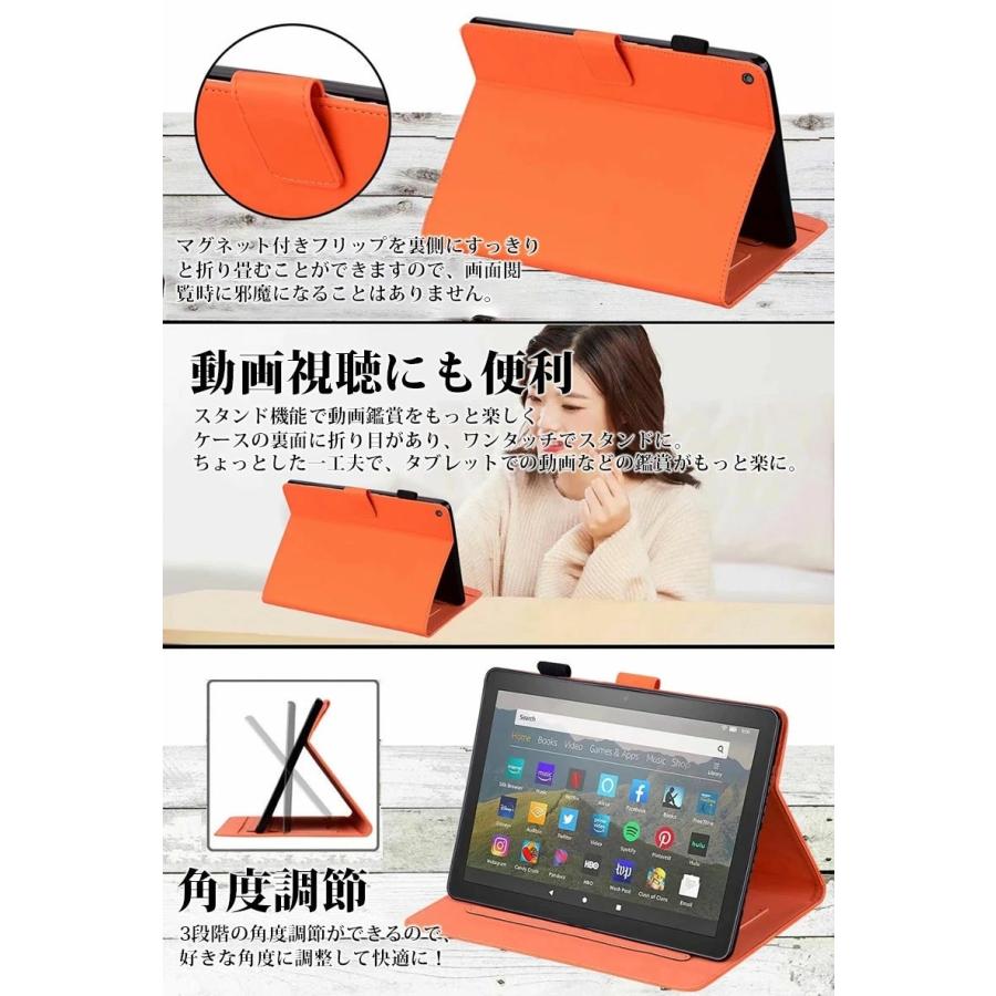 タブレットケース Amazon Fire HD8 2020 ケース カード収納 Fire HD8 Plusケース 2020年発売 第10世代 アマゾンファイアHD8カバー キズ防止 Fire hd8保護ケース｜initial-k｜04