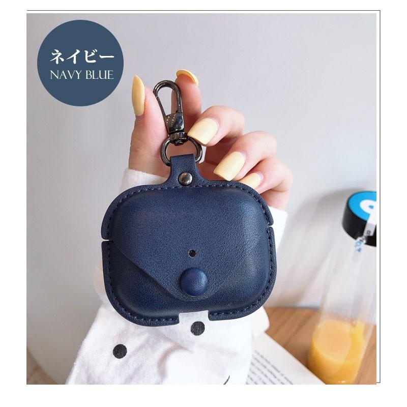 Air Pods Pro ケース puレザー AirPods Case カバー カラビナ