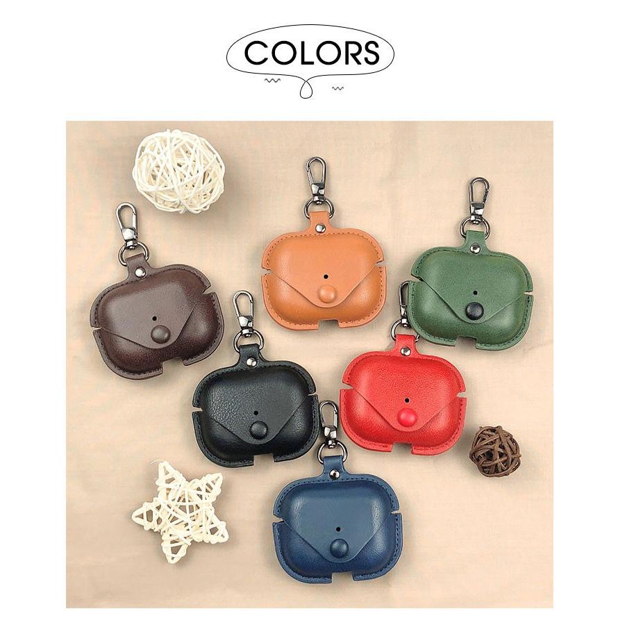 Air Pods Pro ケース puレザー AirPods Case カバー カラビナ