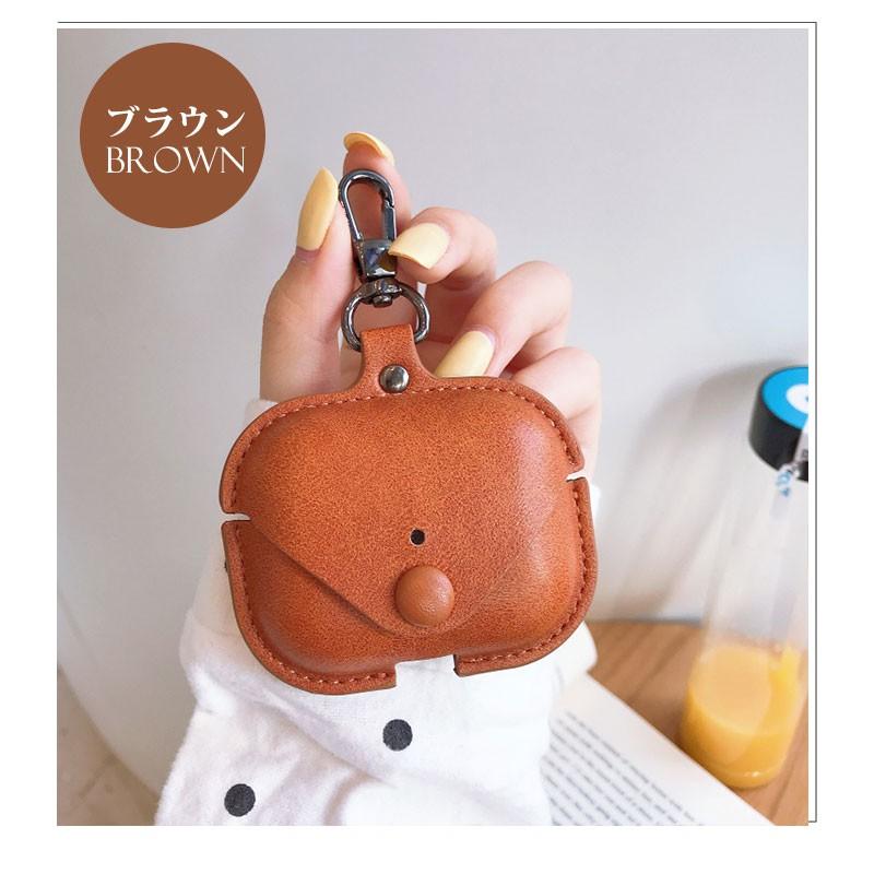 Air Pods Pro ケース puレザー AirPods Case カバー カラビナ付き