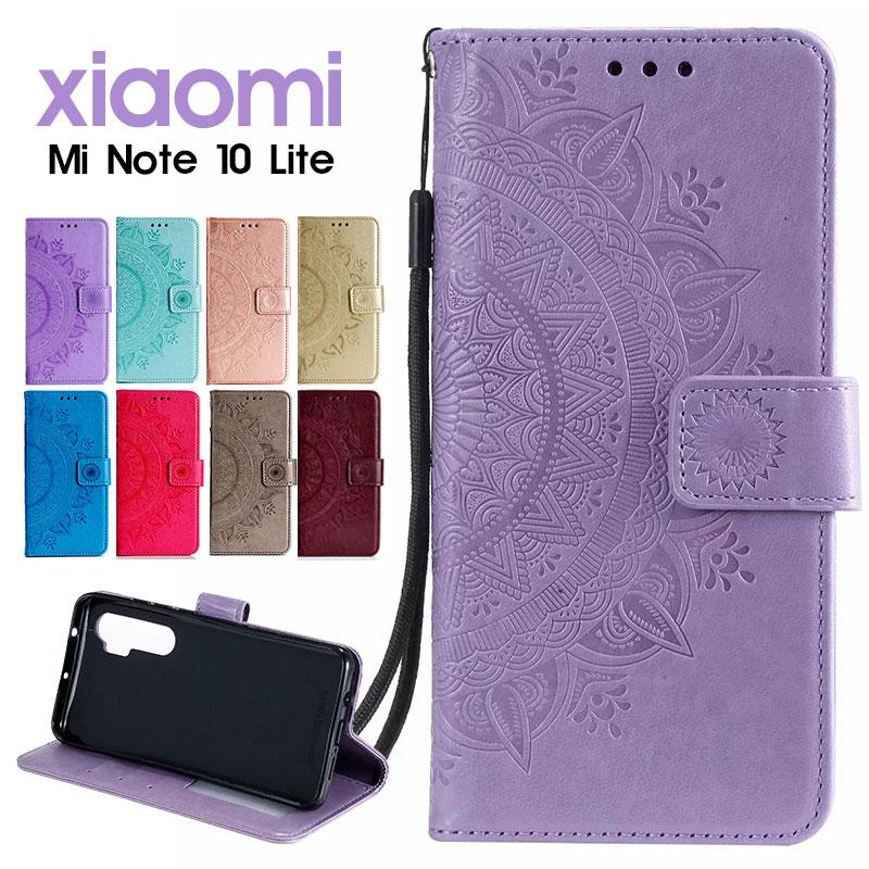 Xiaomi Mi Note 10 Lite ケース 型押し シャオミ ミ ノート10ライト カバー ストラップ付き xiaomi mi note 10 lite 手帳型 シャオミMi Note 10 Lite ケース｜initial-k