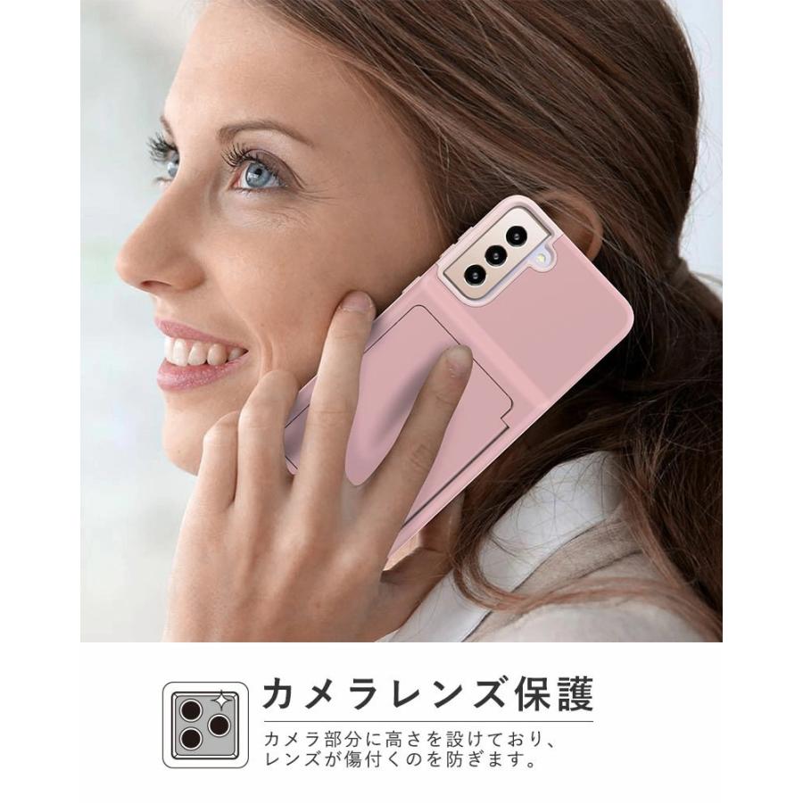 Galaxy S21 5G ピンク ケースと保護ガラス付き スマホケース Galaxy S21 SC-51B SCG09 S21+ Plus SCG10 Ultra