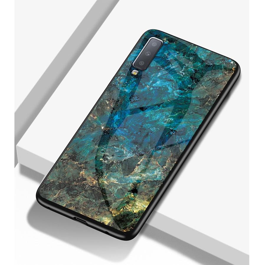Galaxy A7 ケース 背面保護 ギャラクシーA7ケース 強化ガラス