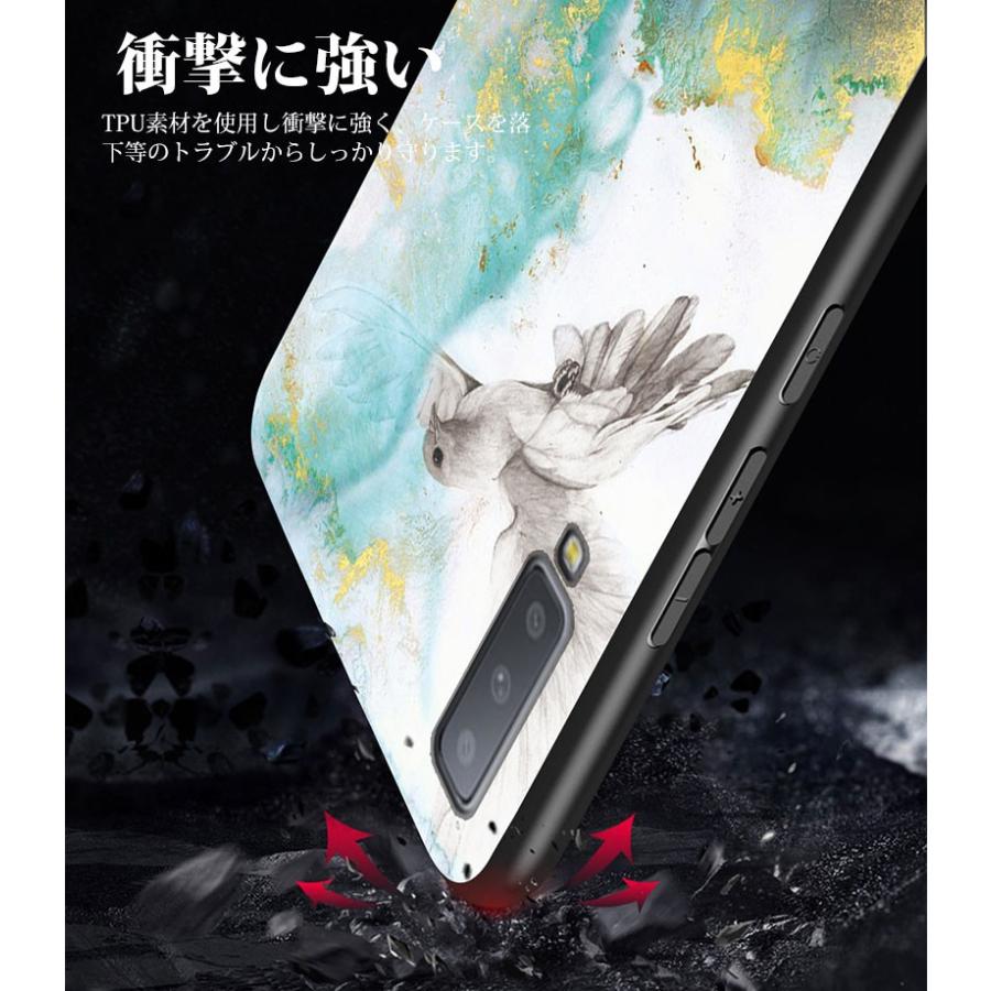 Galaxy - galaxy a7 カバー付き Galaxy A7 ケース 背面保護 ギャラクシーA7ケース 強化ガラス
