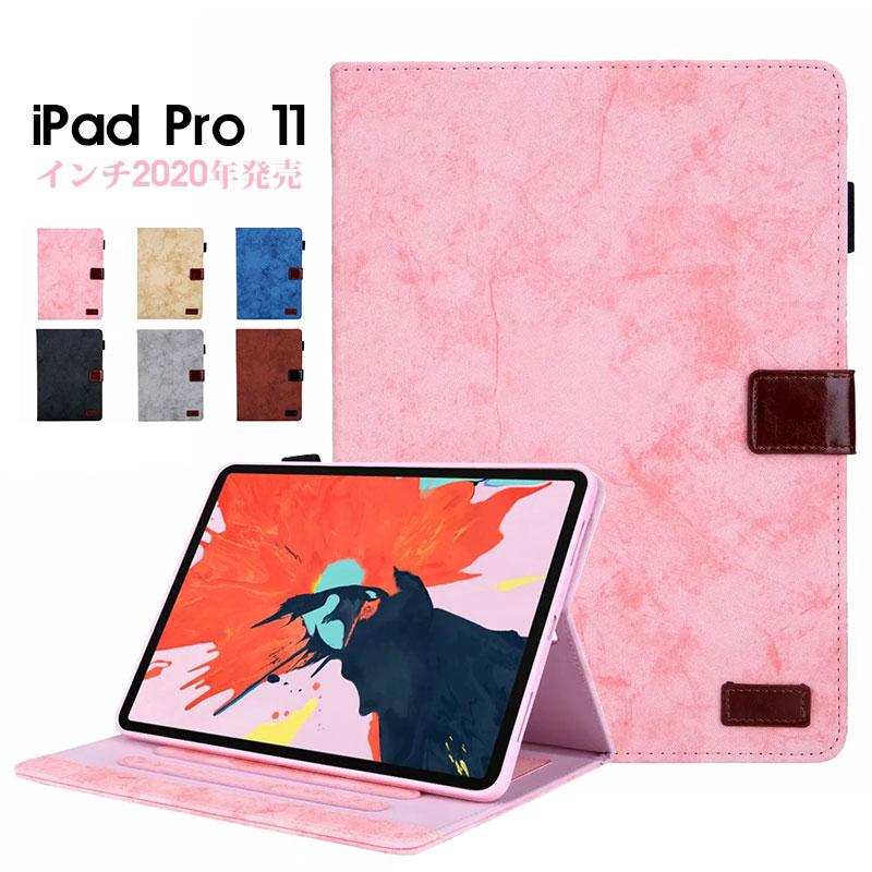 iPad Pro 11 inch 第 2 世代 2020年 ケース 手帳型 アイパッドプロ11 カバー カード収納 iPad Pro 11 手帳ケース かわいい iPadケース 手帳｜initial-k