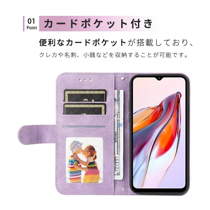 Redmi 12C SIMフリー　 2212ARNC4L　手帳カバー付き Redmi 12C ケース カバー 手帳型 大人かわいい 手帳型ケース