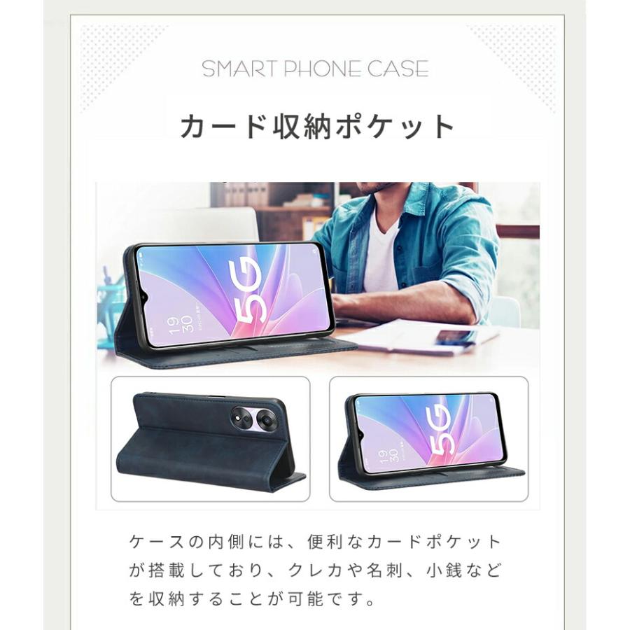 OPPO Reno9 A ケース 手帳型 オッポ OPPO Reno7 Aケース 手帳 OPPO Reno9 Aカバー シンプル ビジネス OPPO Reno7 A ケース 高品質 PUレザー｜initial-k｜08