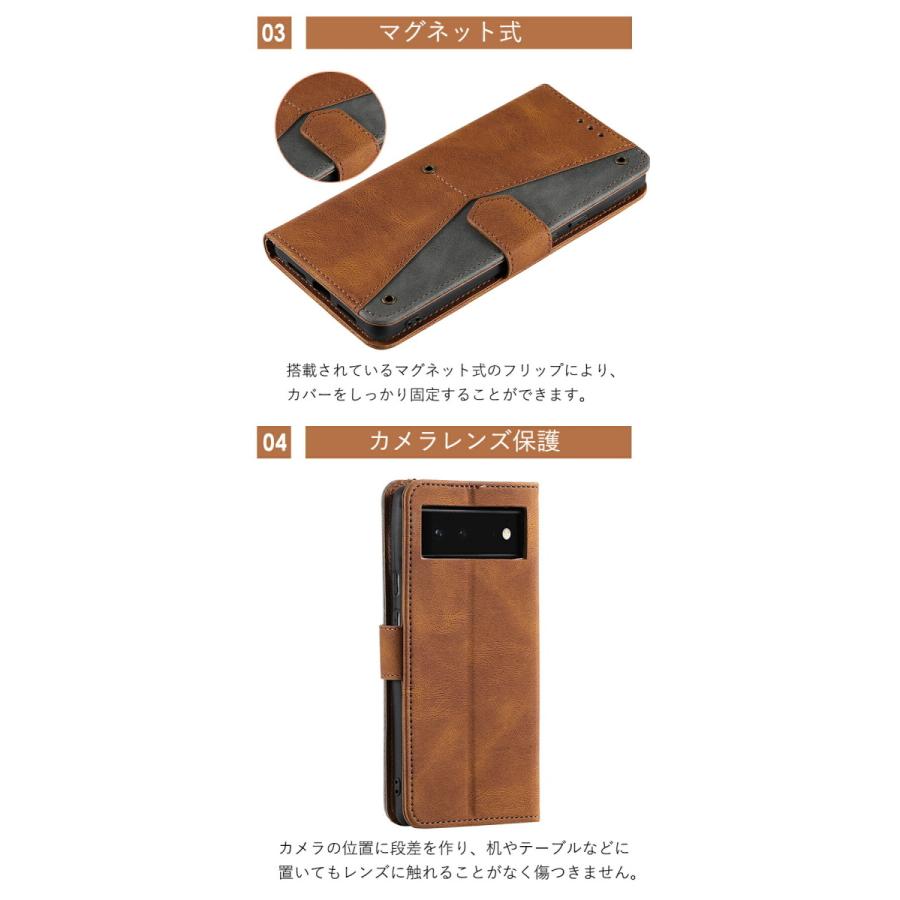 Pixel6 pro スマホ 手帳型 ケース カードケース ストラップホール付き Google Pixel 6 ケース 手帳型 Pro 手帳型ケース ストラップ