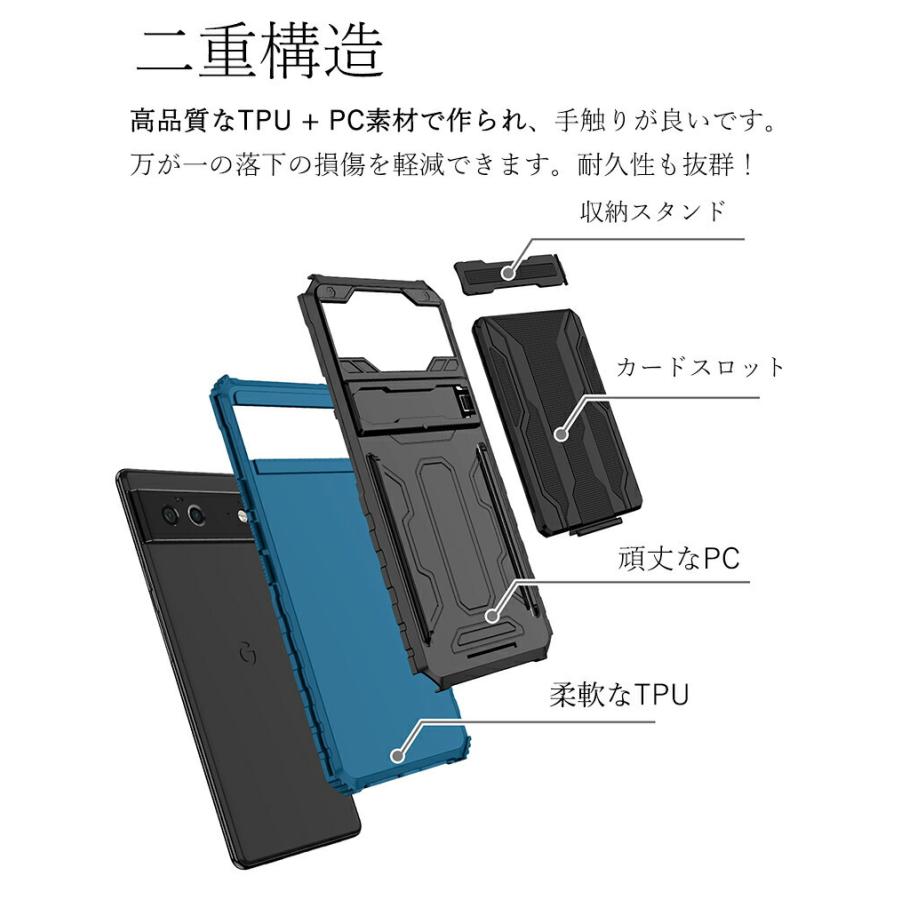 Google Pixel 6ケース 6 Proケース 背面財布 カード収納 ケース