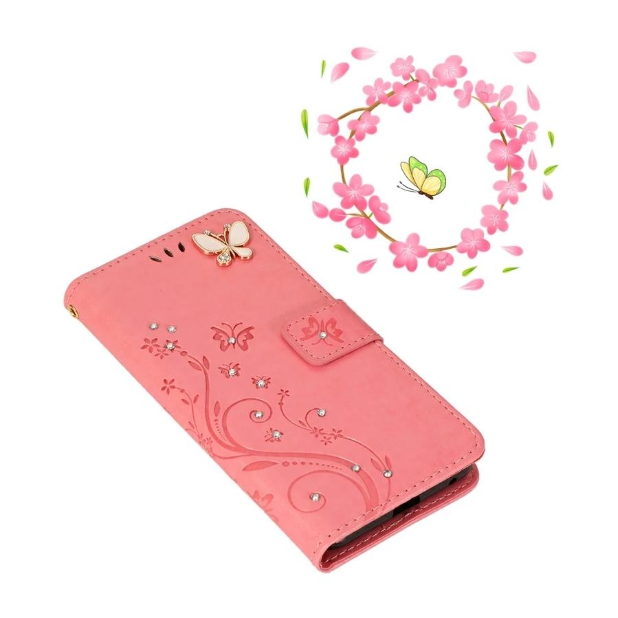 AQUOS sense3/sense3 liteケース 手帳型 蝶柄 sense4/sense4 lite