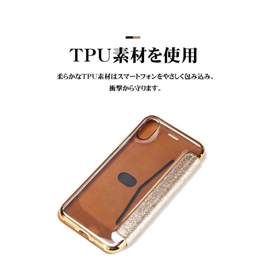 iPhone X/Xs/XR/Xs Max ケース カバー 手帳型 透明 tpu クリア