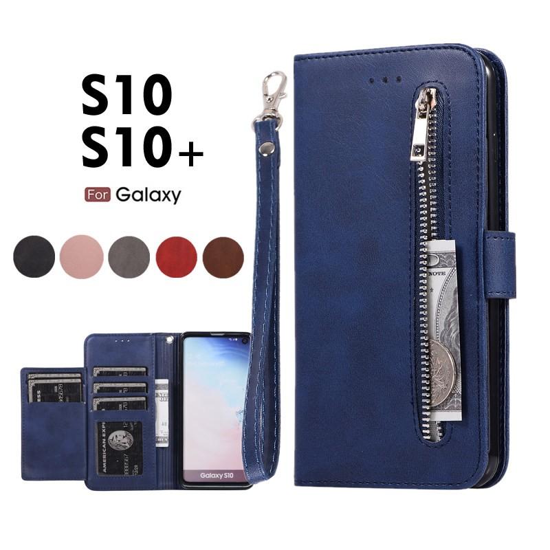 Galaxy S10 ケース カード収納 大容量Galaxy S10 Plus ケース 手帳型Galaxy S10+ ケース 手帳 財布 Galaxy S10 Plus 手帳型ケース 財布 レザーGalaxy S10+ケース｜initial-k