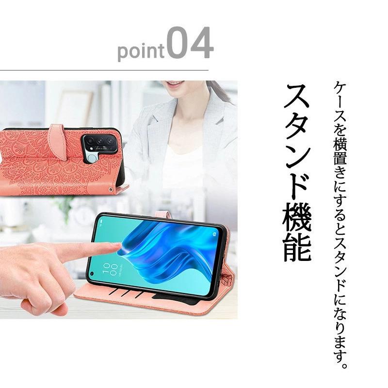 OPPO Reno9 A ケース カバー 手帳型 羽根柄 可愛いOPPO Reno7 Aケース かわいい おすすめOPPO Reno5 A スマホカバー 全8色 カード収納  Reno5 A 手帳型ケース｜initial-k｜13