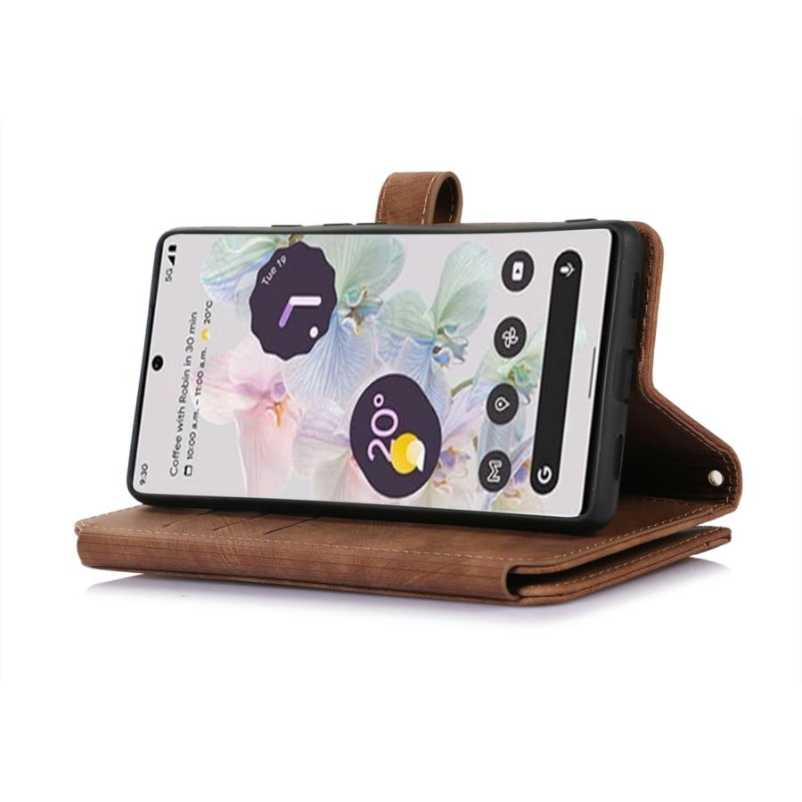 Étui Portefeuille Pour Google Pixel 8 Pro / 7a / 6 Pro - Avec Poches Carte, Anneau Et Cordon - Protection Renforcée