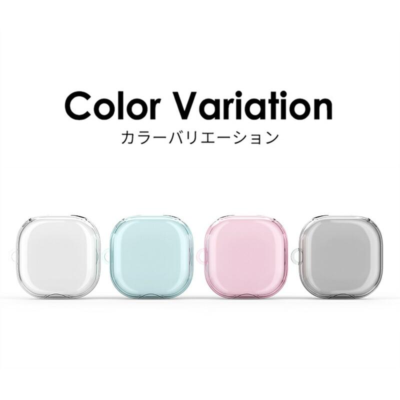 Galaxy Buds2 Buds2 Pro Buds2 Live ケース クリア 透明 TPU 柔軟 耐衝撃 ギャラクシーバッズ2 バッズ2プロ バッズライブ カラビナ付きケース 紛失防止｜initial-k｜09