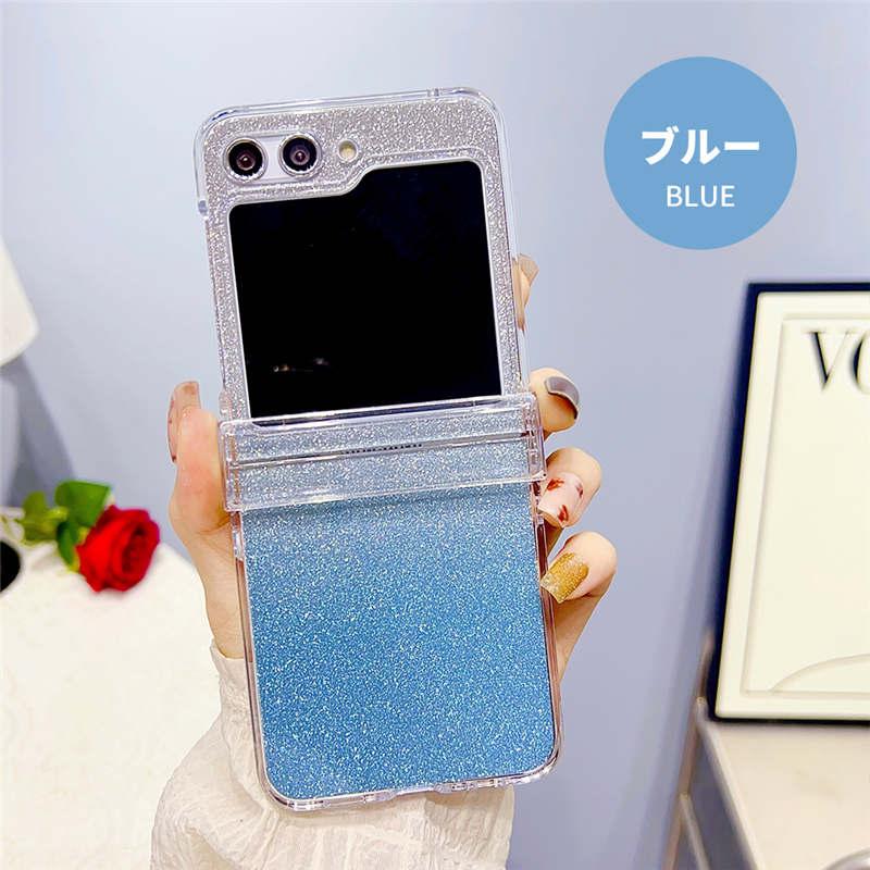 [未使用] docomo Galaxy Z Flip5 本体 クリアケース付き Galaxy Z Flip5 SC-54Dカバー クリア透明 キラキラ かわいい 透明