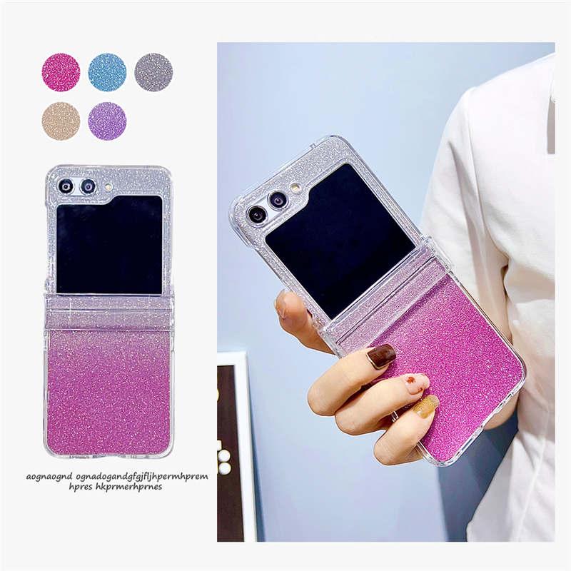 Galaxy Z Flip5 SC-54Dカバー クリア透明 キラキラ かわいい 透明
