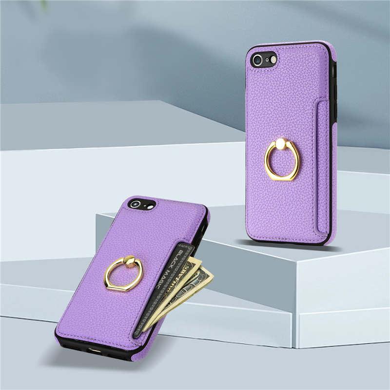 iPhone SE第3/2世代/8/7 背面ケース カバー リング付き 落下防止iPhone