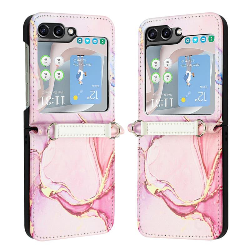 Galaxy Z Flip5カバーフリップ5カバーSamsung Flip5保護ケース PC素材