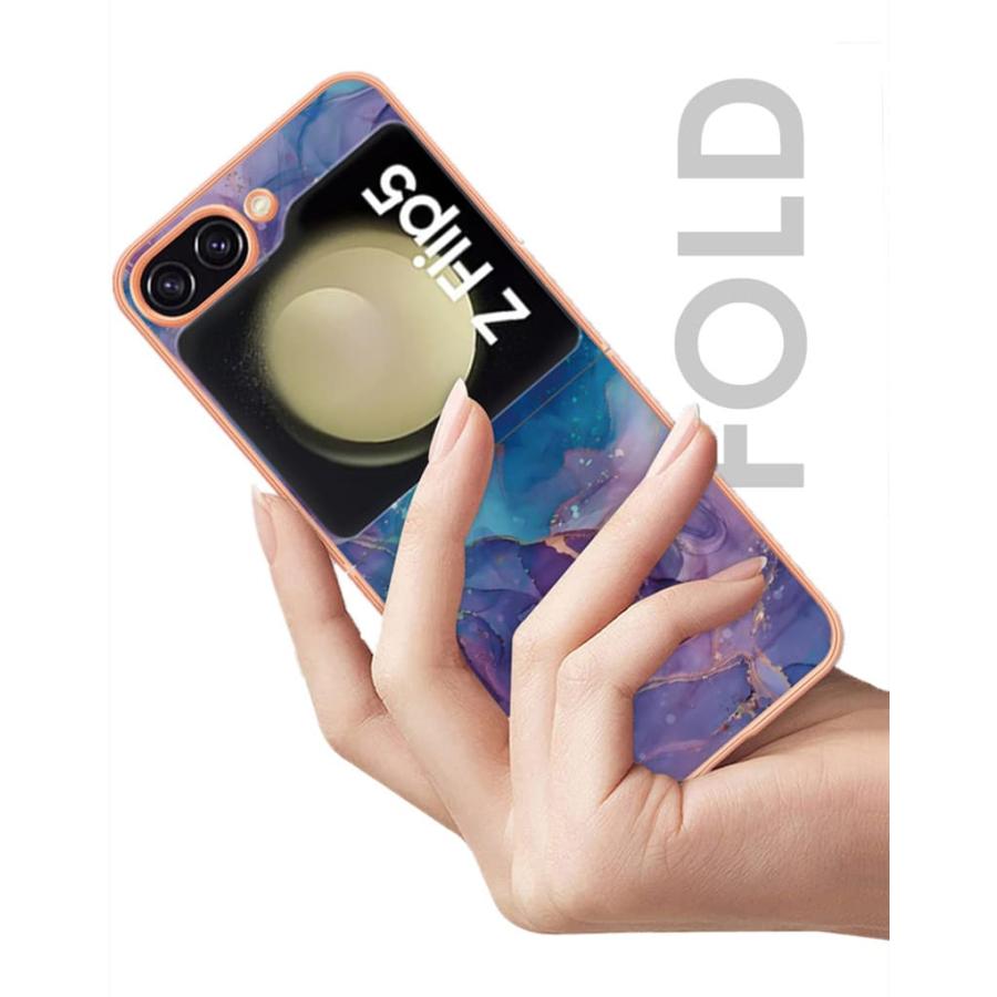 Galaxy Z Flip5ハードケース かわいい サムスン フリップ5カバー 背面