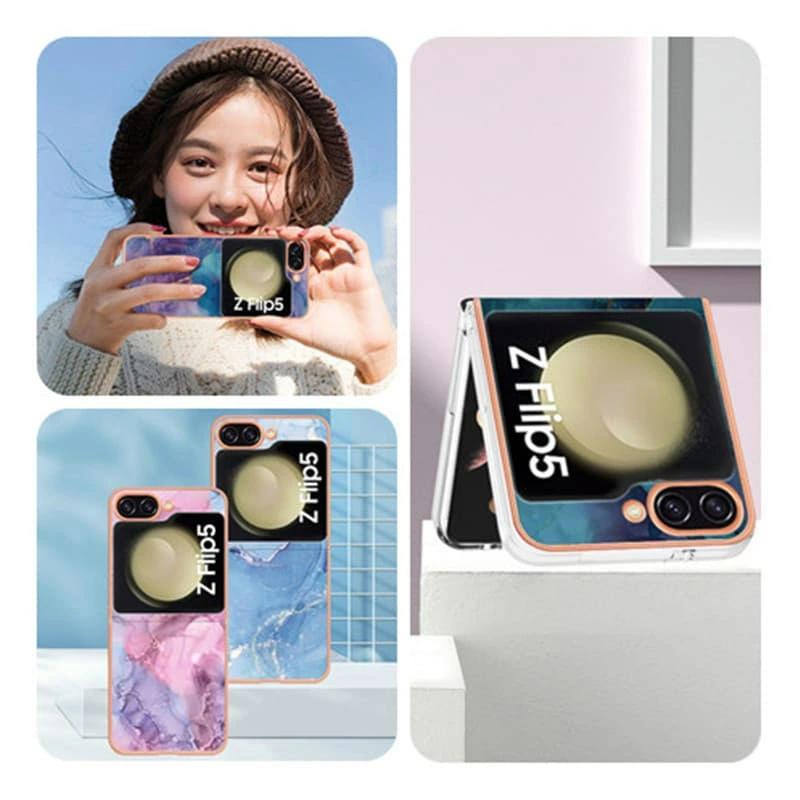 Galaxy Z Flip5ハードケース かわいい サムスン フリップ5カバー 背面
