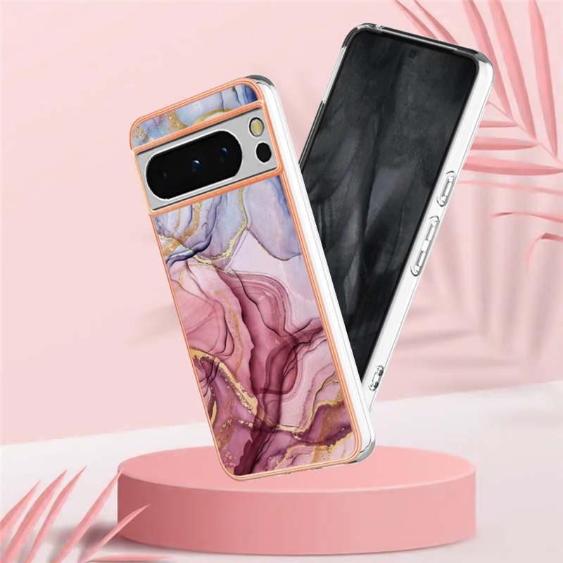 Custodia OTS Per Google Pixel 9a/9/9 Pro XL/10 Pro XL – Antiurto Con Design Pattern (TPU Nero)