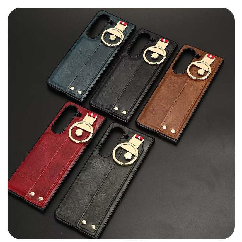 Galaxy Z Fold5/Fold4/Fold3/Fold2 ケース カバー 背面 ベルト付き