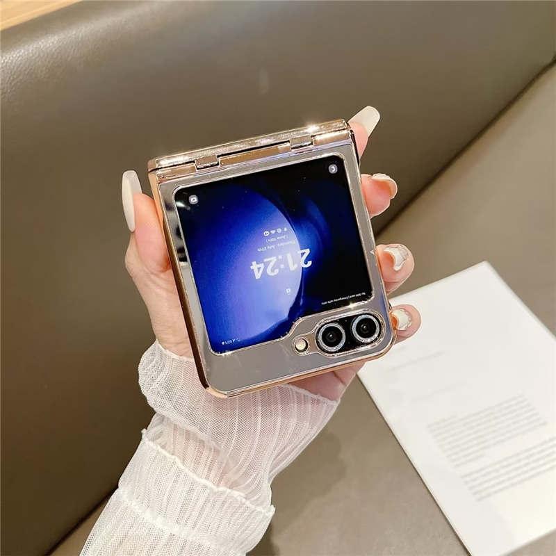 Galaxy Z Flip5 SC-54Dケース カバー ミラー 鏡面 高光沢 ミラーケース