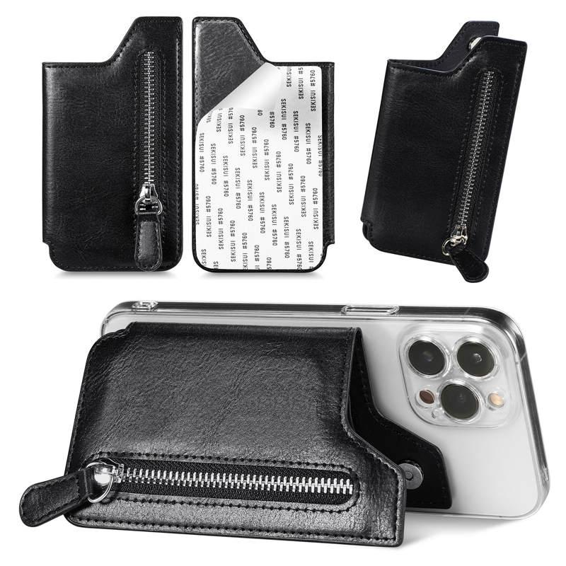 スマホ 背面 カードケース 貼り付け ミニ財布 スタンド カードホルダー
