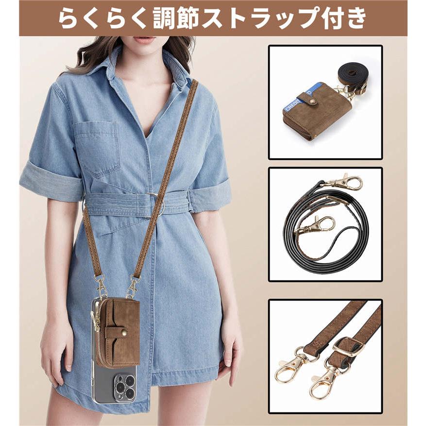 貼り付ける スマホショルダー ミニ財布 携帯 スマホ ショルダー