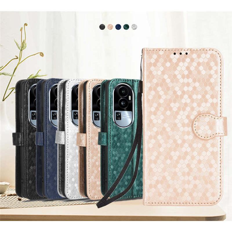 OPPO Reno13 A ケース Reno11 A/10 Pro 5G Find X8 手帳型 ハニカム柄