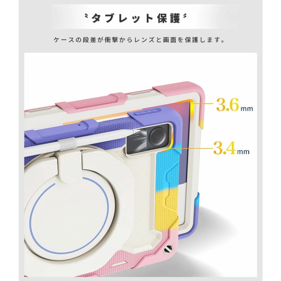 Xiaomi Redmi Pad SE ケース タブレットケース 三層保護 360°回転
