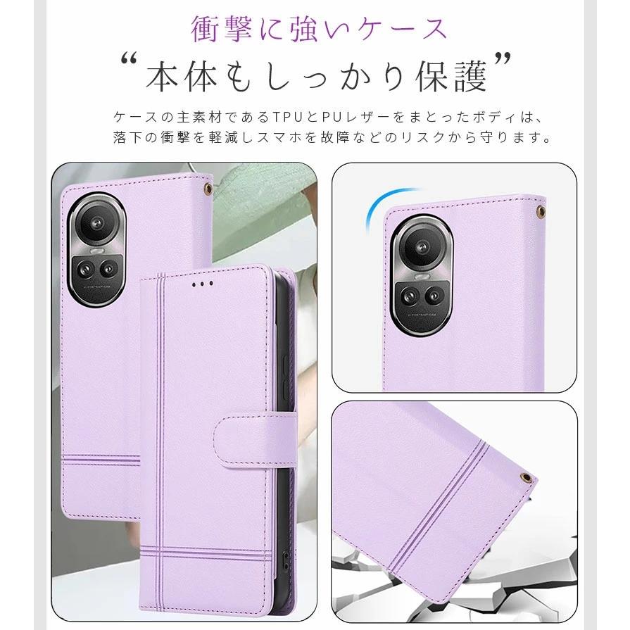 OPPO Reno7 A Reno9 A OPPO Reno10 Pro 5G ケース 財布型 オッポ リノ レノ 10 プロ カバー ショルダータイプ ミラー 化粧鏡 ショルダー ストラップ｜initial-k｜14