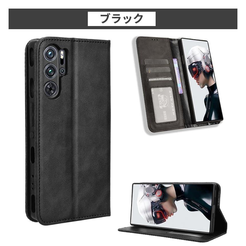 Nubia RedMagic 9 Pro ケース Red Magic 9 Pro カバー カメラレンズ保護 かわいい Red Magic 9 Pro スタンド Red Magic 9 Proケース カード収納 上品 革｜initial-k｜16