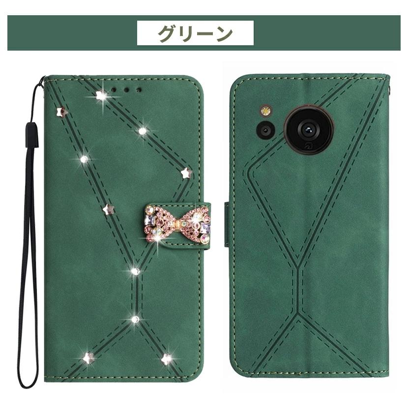 AQUOS sense8 手帳型 wish キラキラ wish2 wish3 カバー ライン