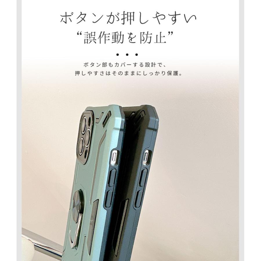 iPhone 15 Pro ケース 二重構造 13 Proケース リング付き 14 スタンド