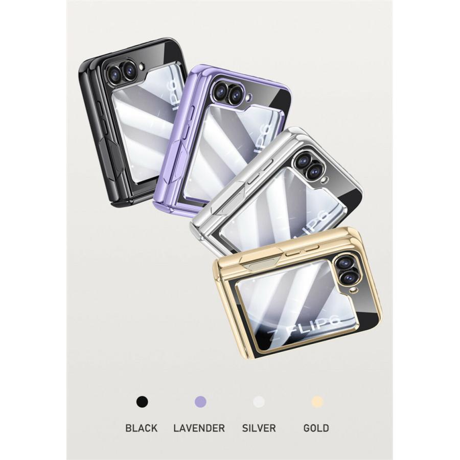 Galaxy Z Flip6 ケース カバー クリア 透明 耐衝撃 ヒンジ保護 キズ