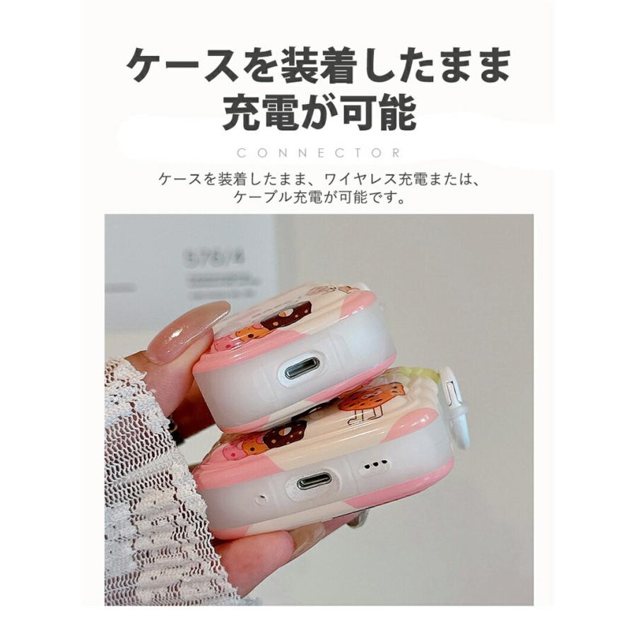可愛いドーナツ AirPods Pro 第2世代 2 ケース カバー カラビナ付