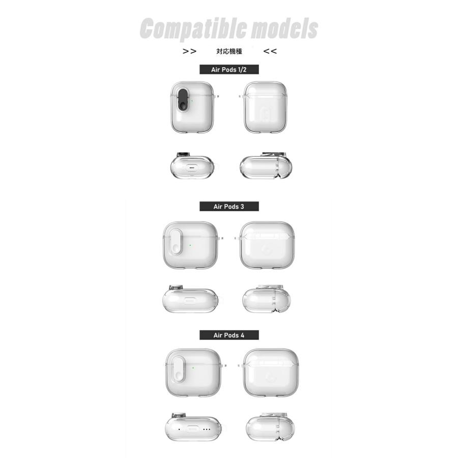 AirPods4ケース カバー クリア 耐衝撃AirPods4 3 2 1 ケース AirPods4ケース カバー クリア 耐衝撃AirPods4 3 2 1 ケース