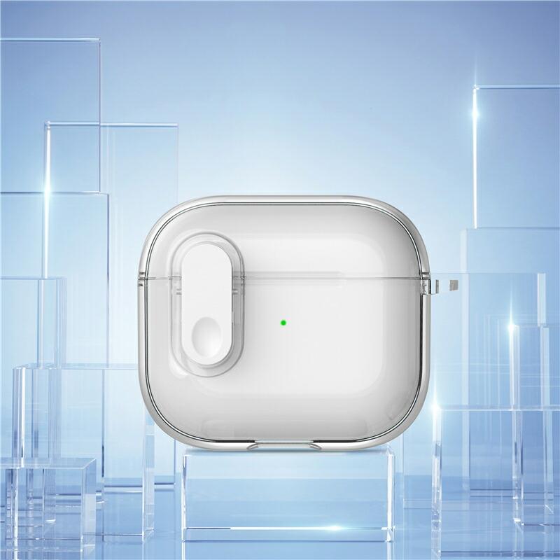 AirPods4ケース カバー クリア 耐衝撃AirPods4 3 2 1 ケース カラビナ