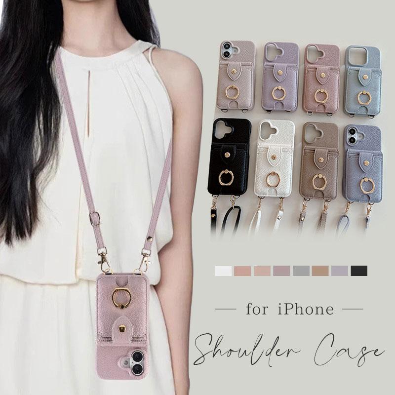 iphoneケース 多機種対応 スマホケース ショルダー ストラップ付き