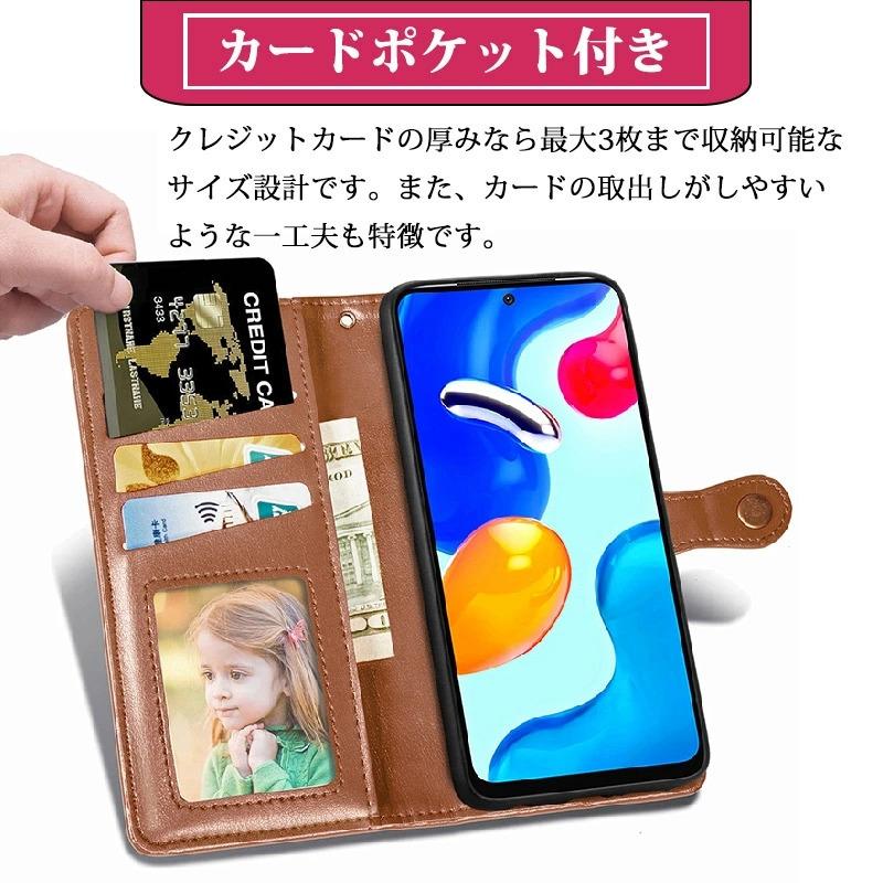 男性 Redmi Note 11 ケース　大人ぽっい Redmi Note 11 手帳型 高品質 耐衝撃 おしゃれ シンプル Redmi Note 11ケース手帳型 Redmi Note 11カバー｜initial-k｜03