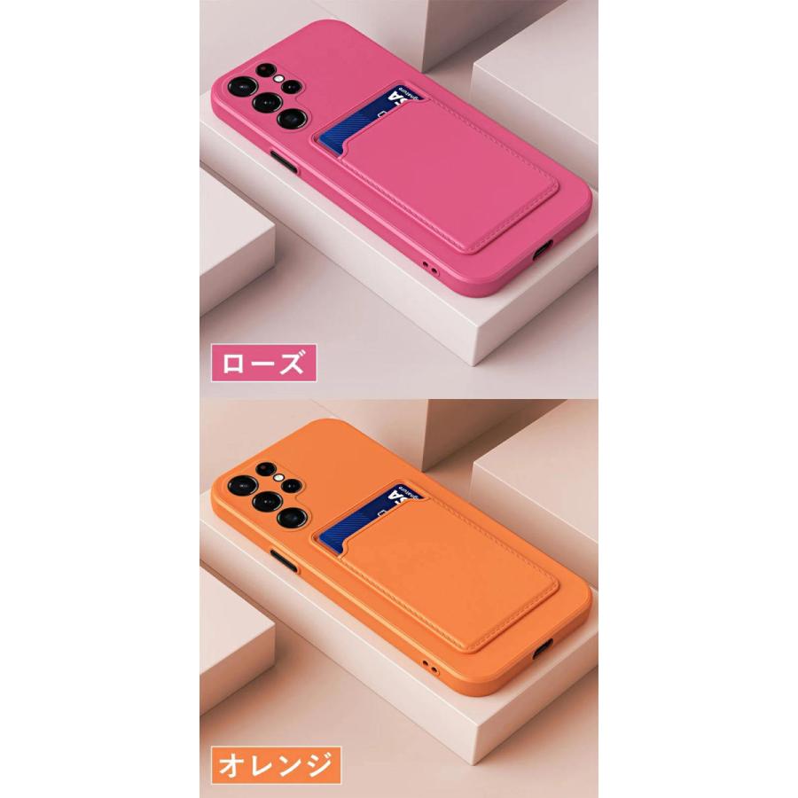 Galaxy s22 ケース付き Galaxy S22 カバー クリアケース カード・チェキ収納背面