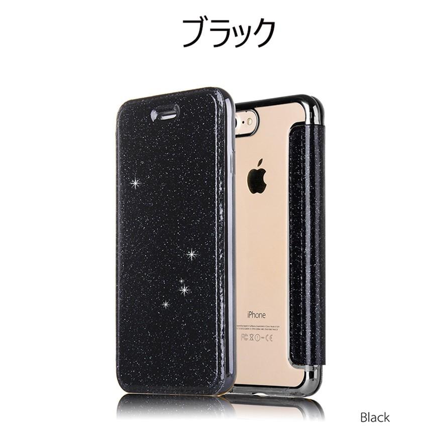 iPhone 15 Pro Max ケース iPhone7/8/ SE(第2・第3世代) クリア 透明 少女 キラキラ iPhone 14 11 12 13 mini Pro Max 手帳ケース スマホケース｜initial-k｜09