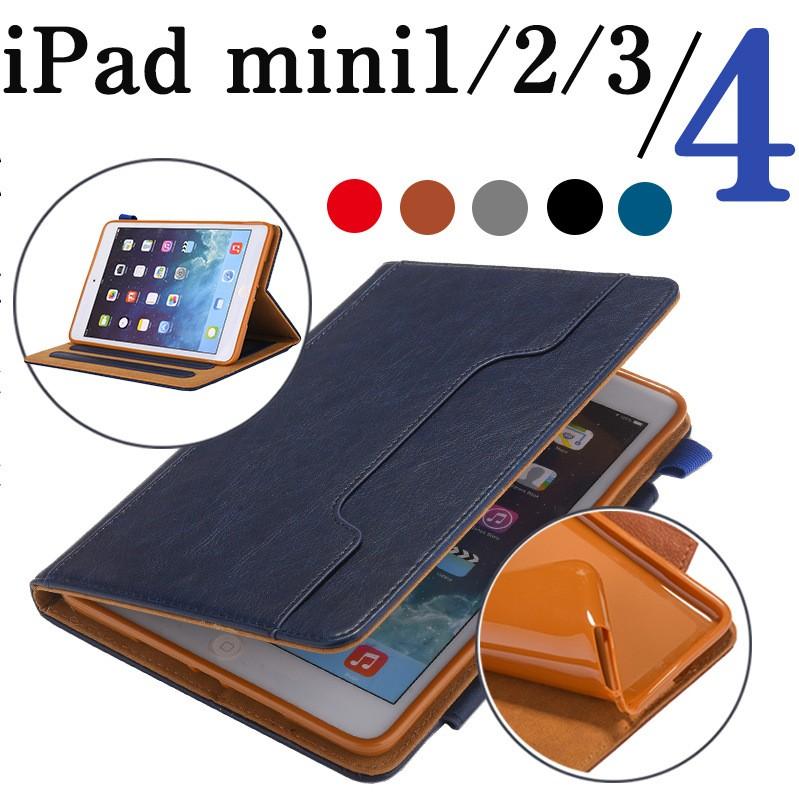 アイパッド ミニ 4 ケース 薄形 シンプルiPad mini4ケース 手帳型 iPad mini1ケース 手帳型  薄型 軽量mini 2手帳型薄形 iPad mini 3手帳型軽量 大容量｜initial-k